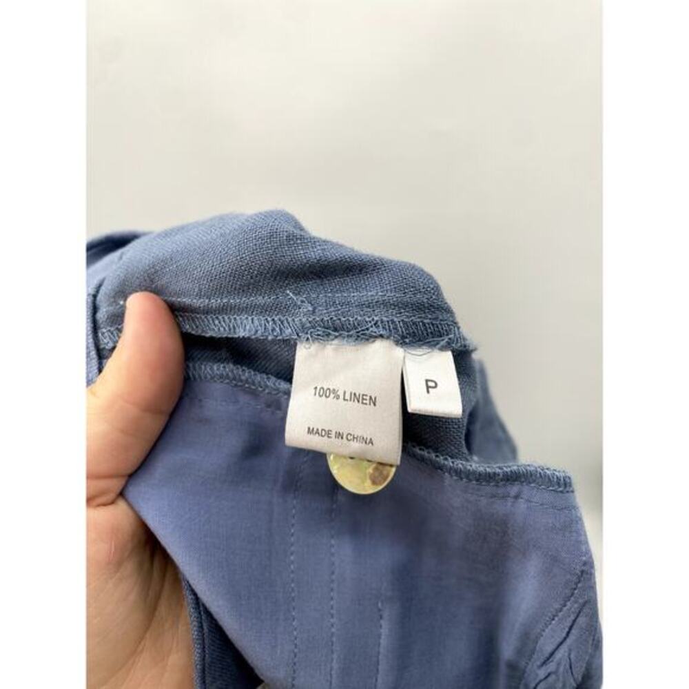Monday Swimwear Blue Linen Bootcut pants - Picture 5 of 6
